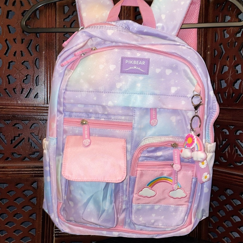 NWT PIKBEAR RAINBOW BACKPACK. - Picture 2 of 7
